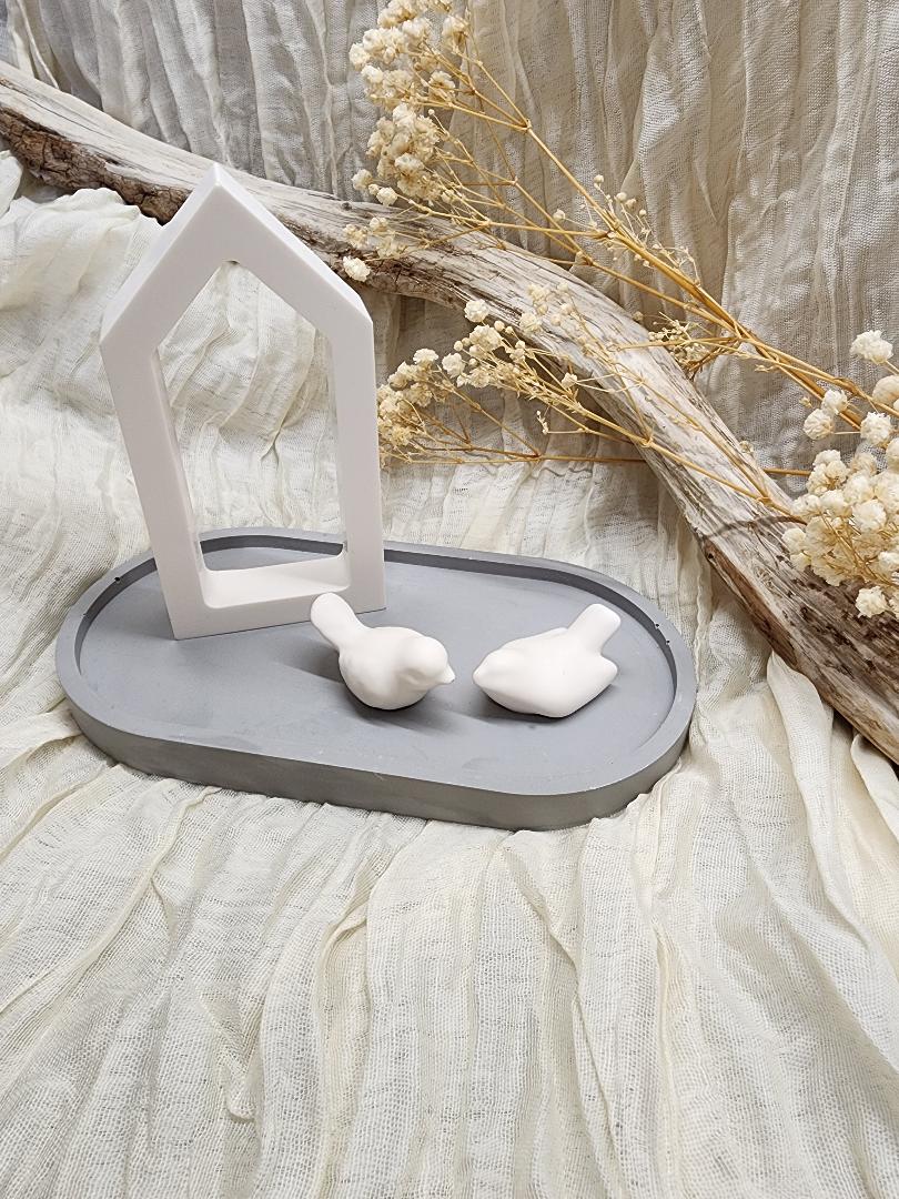 Composition 4 Maison et oiseaux